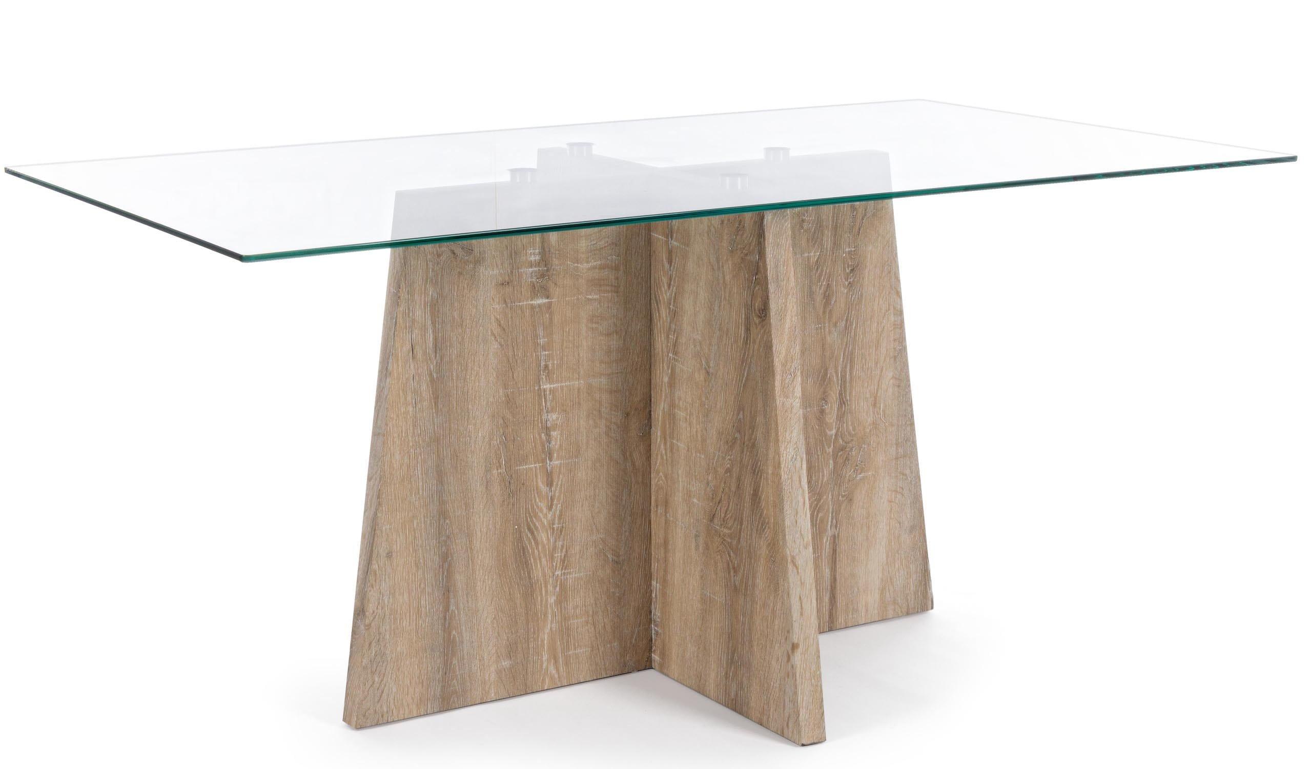 mutoni Table en verre Kenya Cross 160x90  