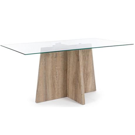 mutoni Table en verre Kenya Cross 160x90  