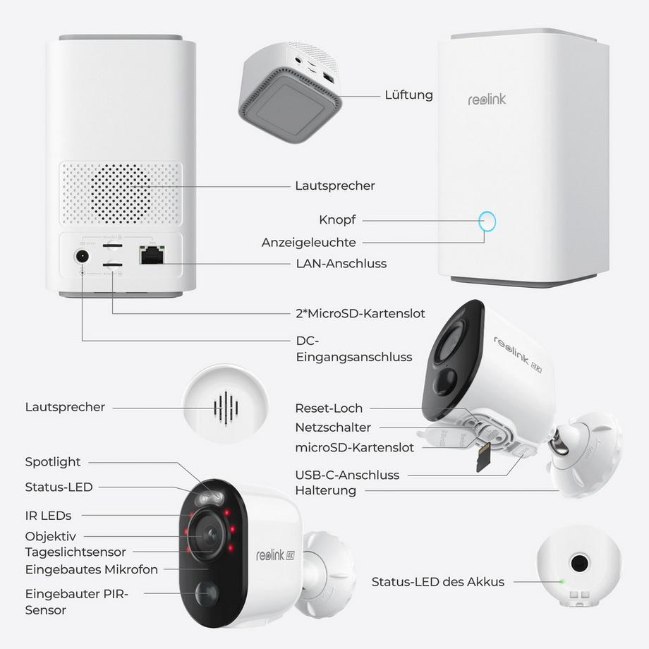 Reolink  Reolink Home Hub B350 Security System + Solar 