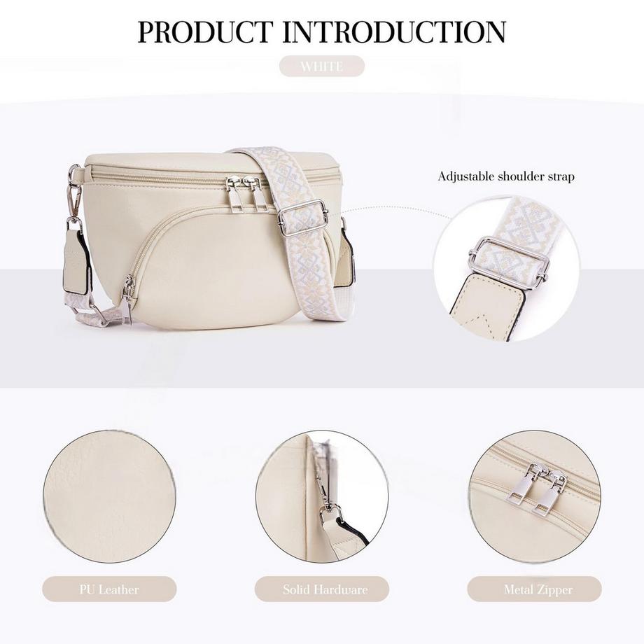 Only-bags.store Vegane Leder Umhängetasche mit RFID Blocker Kartenfach  