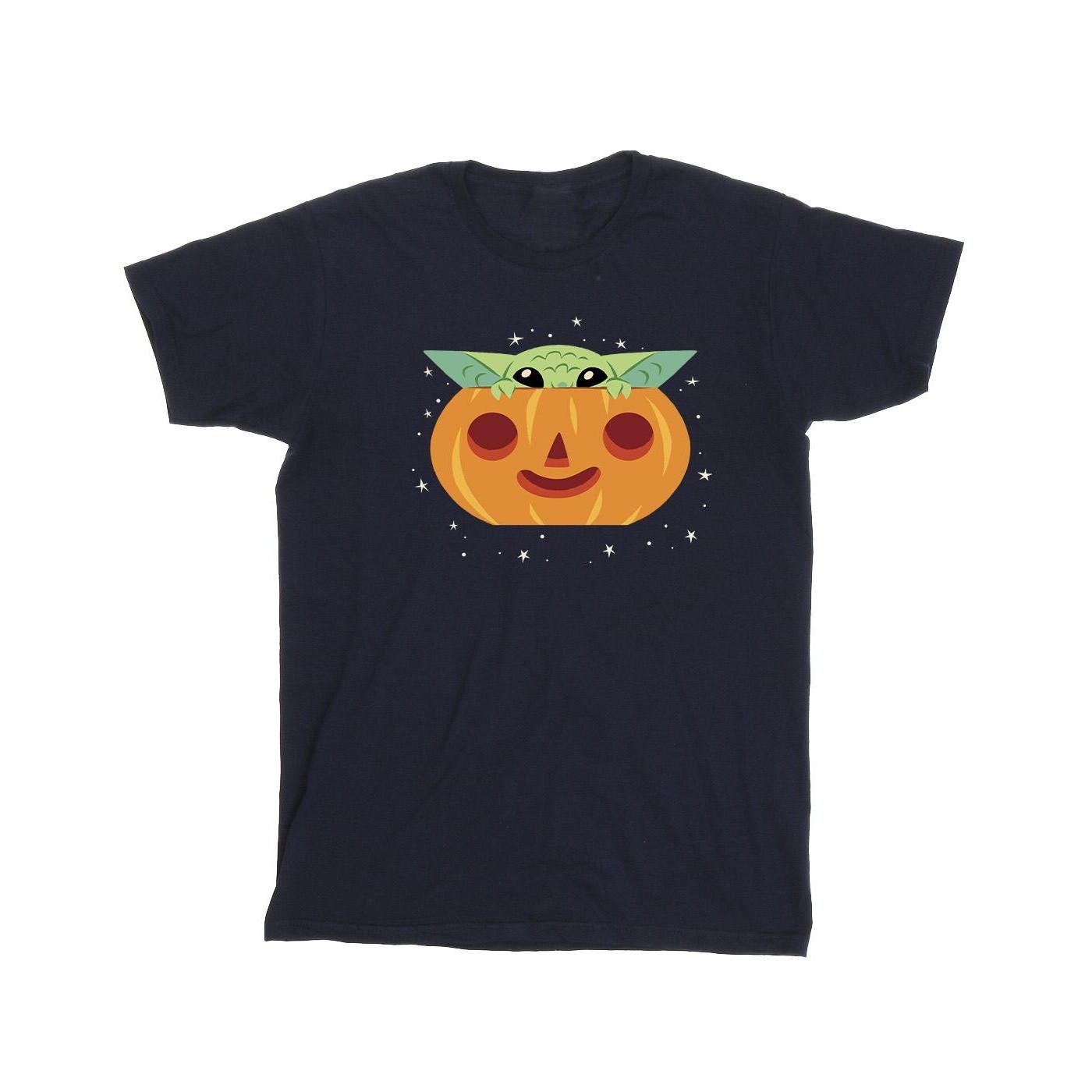 Image of The Mandalorian Grogu Pumpkin Tshirt Mädchen Marine 140/146