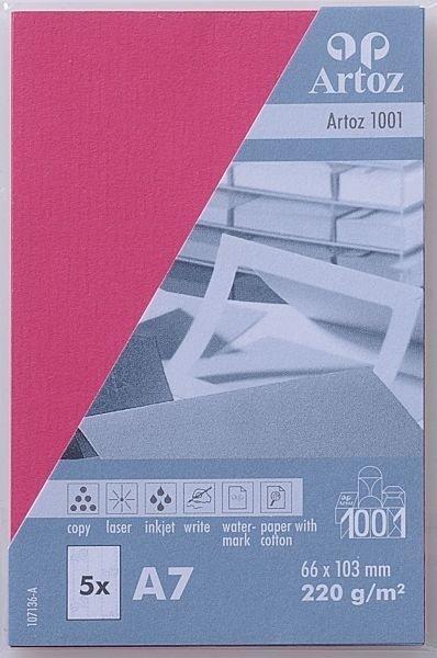 Artoz ARTOZ Visitenkarten 1001 A7 107136144 220g, fuchsia 5 Blatt  