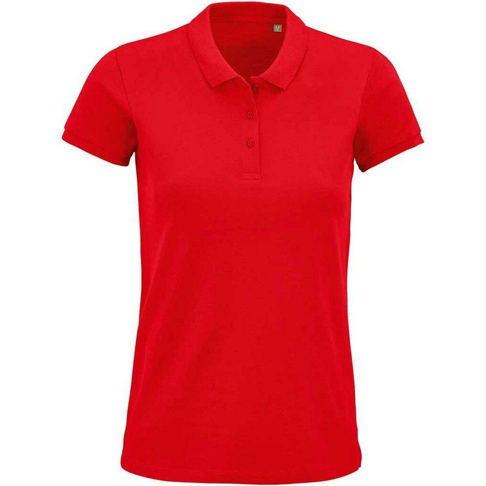 Image of Planet Poloshirt Damen Rot Bunt XS