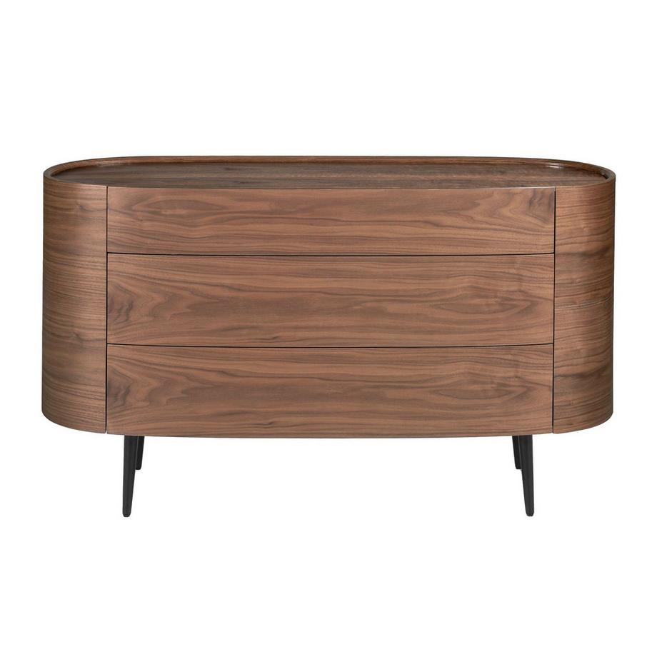 ANGEL CERDA Kommode aus Nussbaumholz undem Stahl  