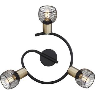 mutoni Spot Fiastra métal noir mat 3xE14  