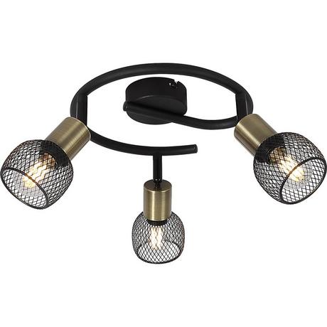 mutoni Spot Fiastra métal noir mat 3xE14  