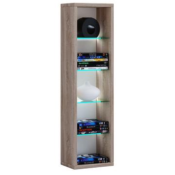 Holz CD DVD Regal | Bücherregal | Aufbewahrung | Maße H. 77 x B. 21 x T. 14 cm | Standregal - Rasato L