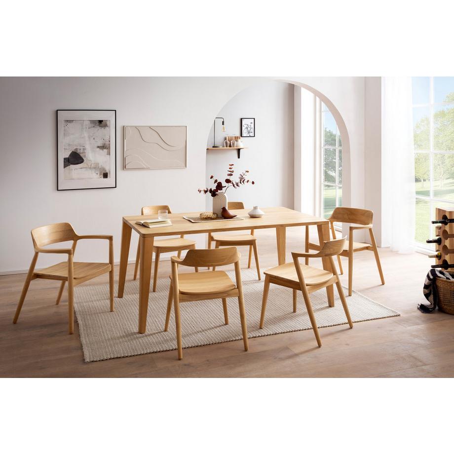 mutoni Chaise avec accoudoirs Nordica nature  