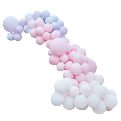Ginger Ray  Luxus Set für Luftballongirlande in den Farben Rosa & Pastell-Lila 