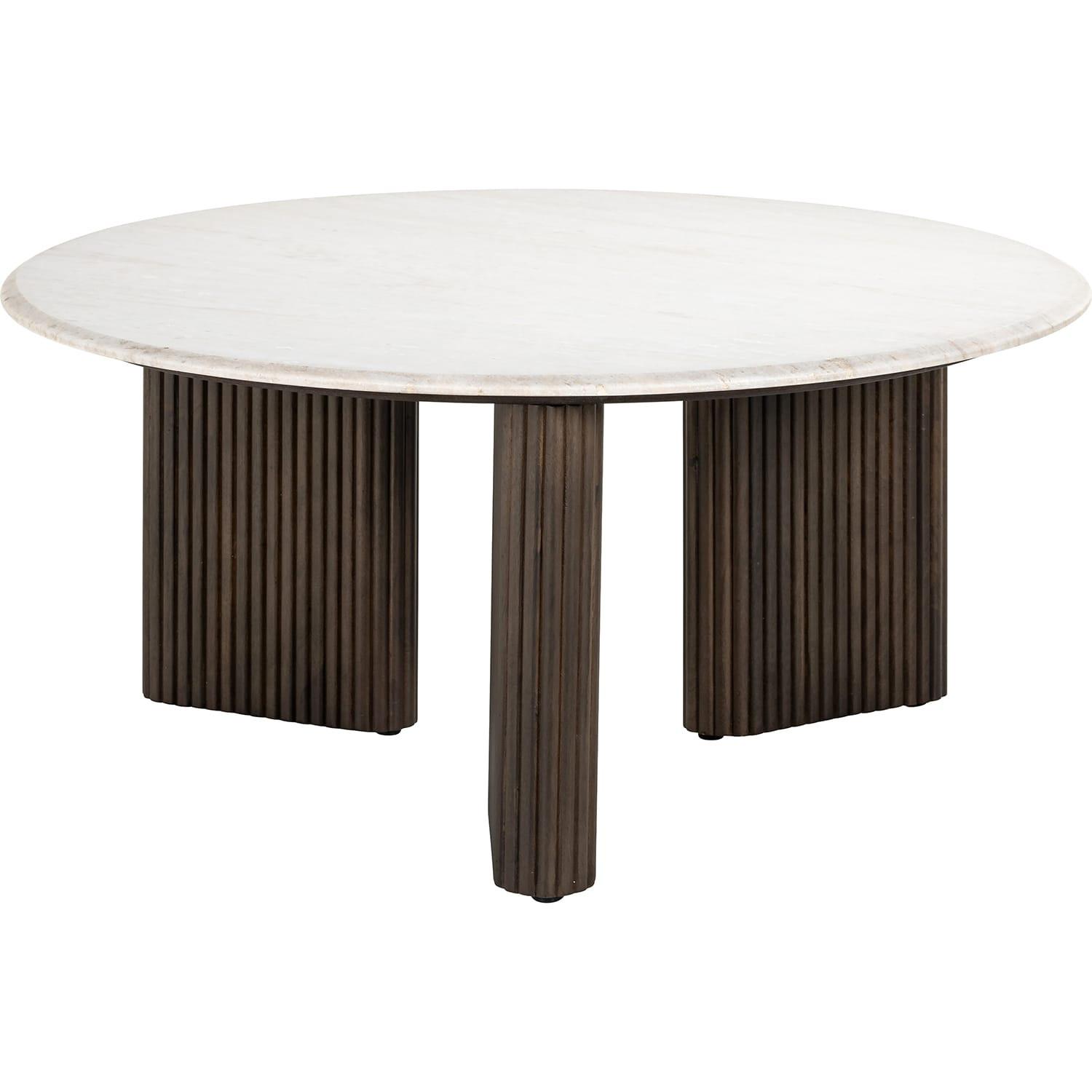 mutoni Table basse Mayfield marbre ronde 90  