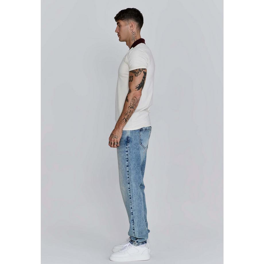 Sik Silk Polo T-Shirt V-Ausschnitt  