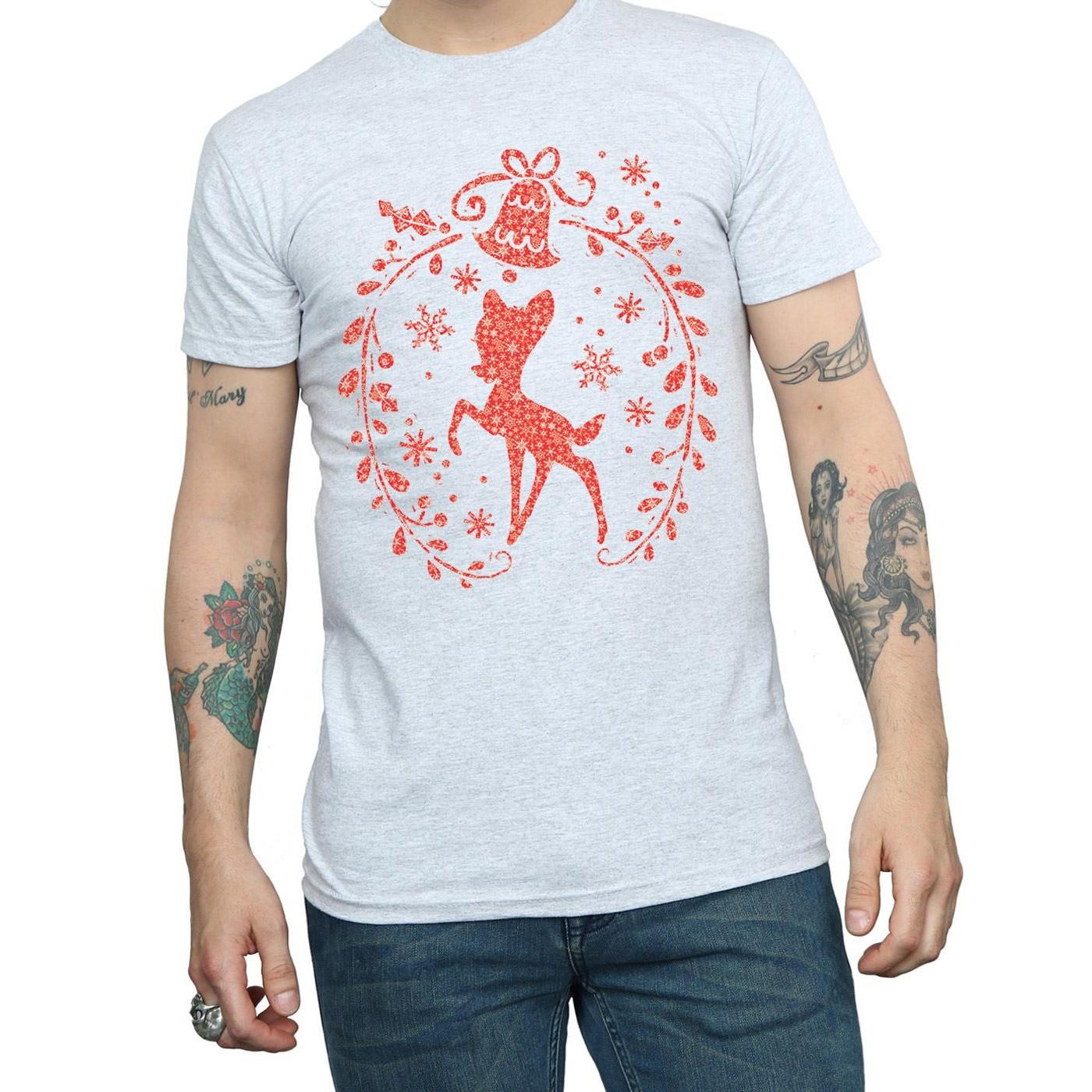 Disney T-shirt Bambi Ghirlanda Natalizia  
