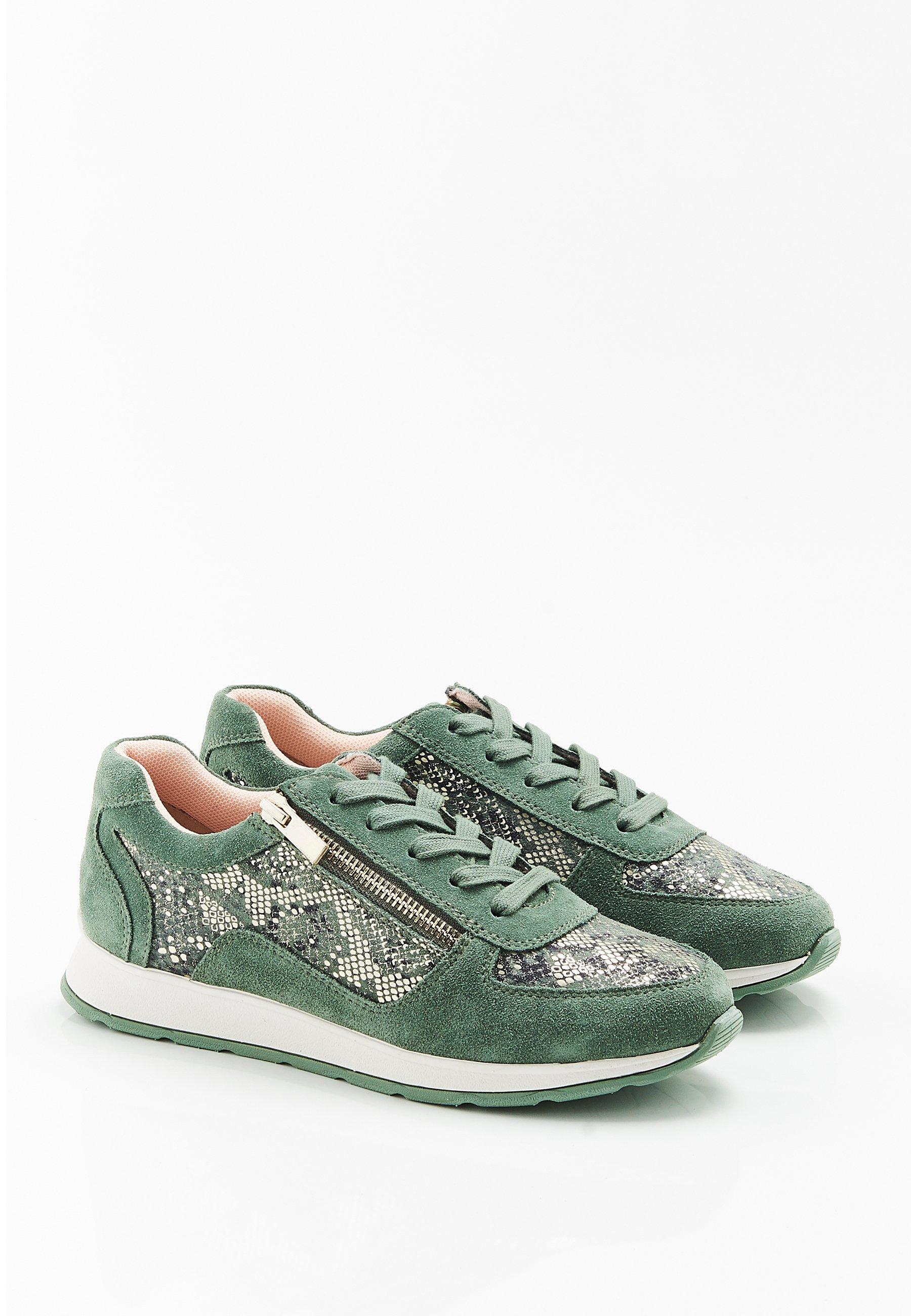 Image of Modische Schnürschuhe. Unisex Grün 42