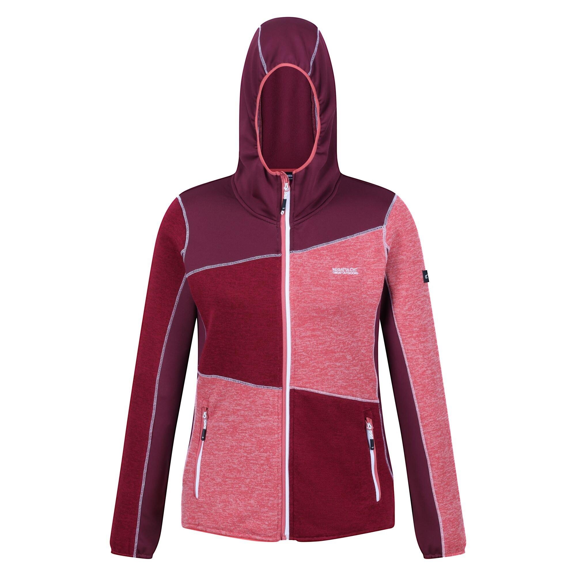 Image of Walbury Vi Fleecejacke Durchgehender Reißverschluss Damen Rot Bunt 34