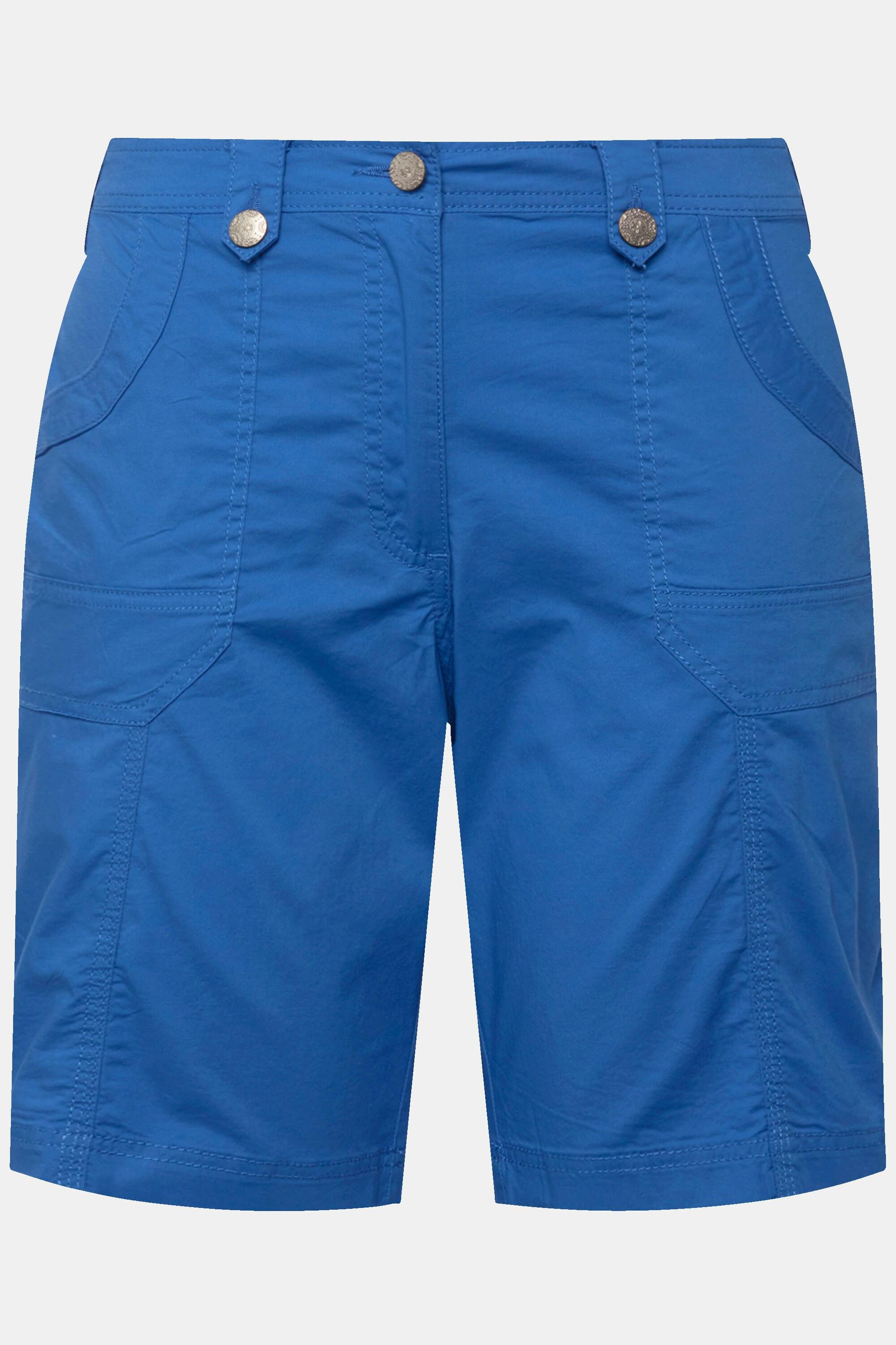 Ulla Popken  Cargo-Bermuda, Komfortbund, 4-Pocket-Schnitt 