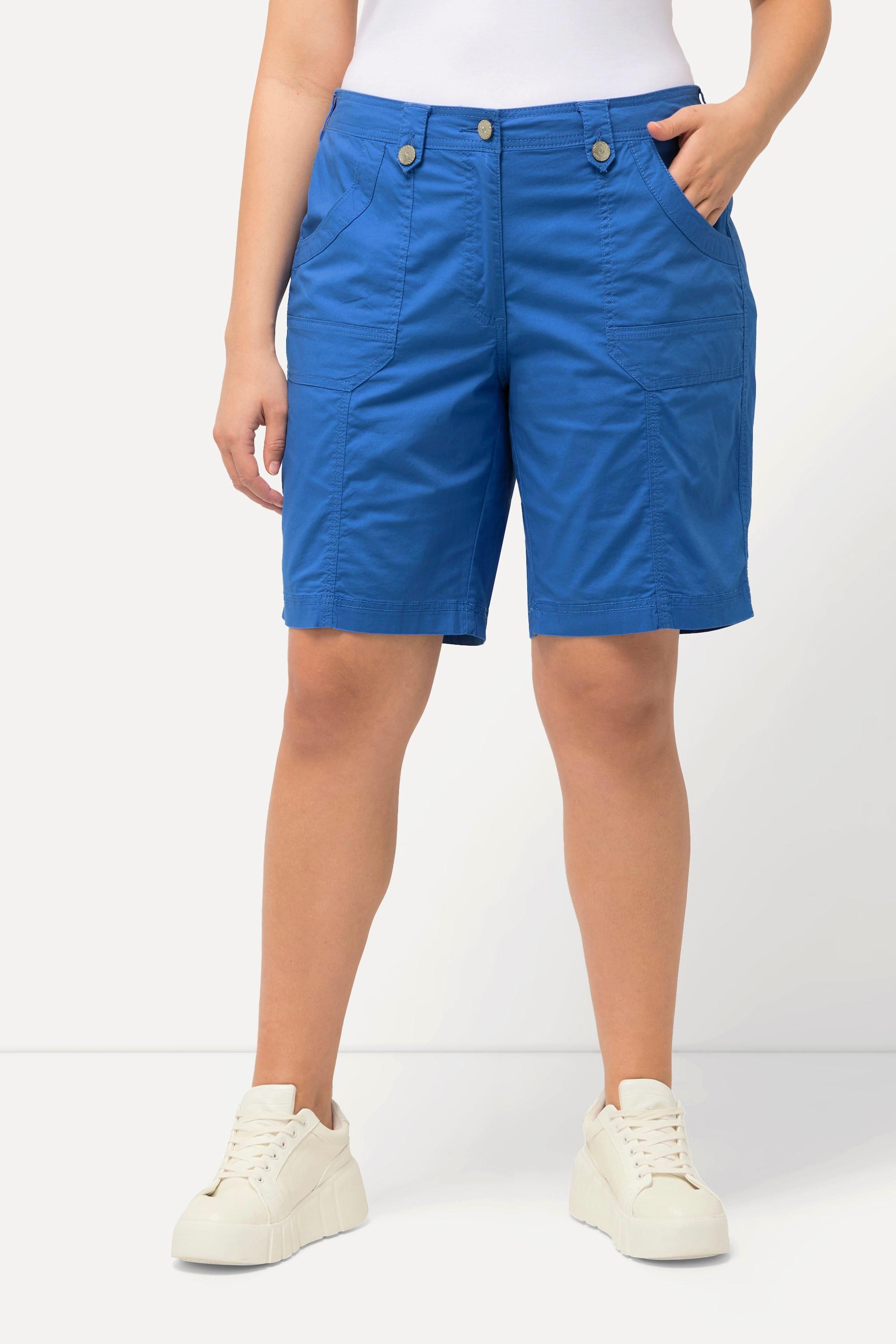 Ulla Popken  Cargo-Bermuda, Komfortbund, 4-Pocket-Schnitt 