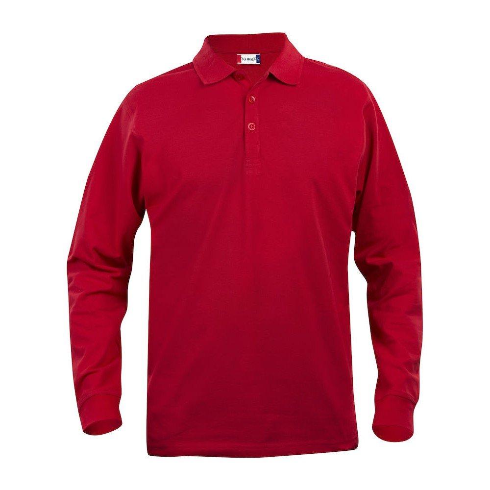 Image of Classic Lincoln Poloshirt Langärmlig Herren Rot Bunt 3XL