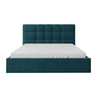 PASCAL MORABITO Lit coffre 180 x 200 cm - Tissu - Bleu canard + Matelas - ELIAVA de Pascal Morabito  