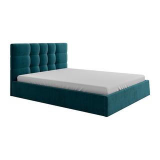 PASCAL MORABITO Lit coffre 180 x 200 cm - Tissu - Bleu canard + Matelas - ELIAVA de Pascal Morabito  