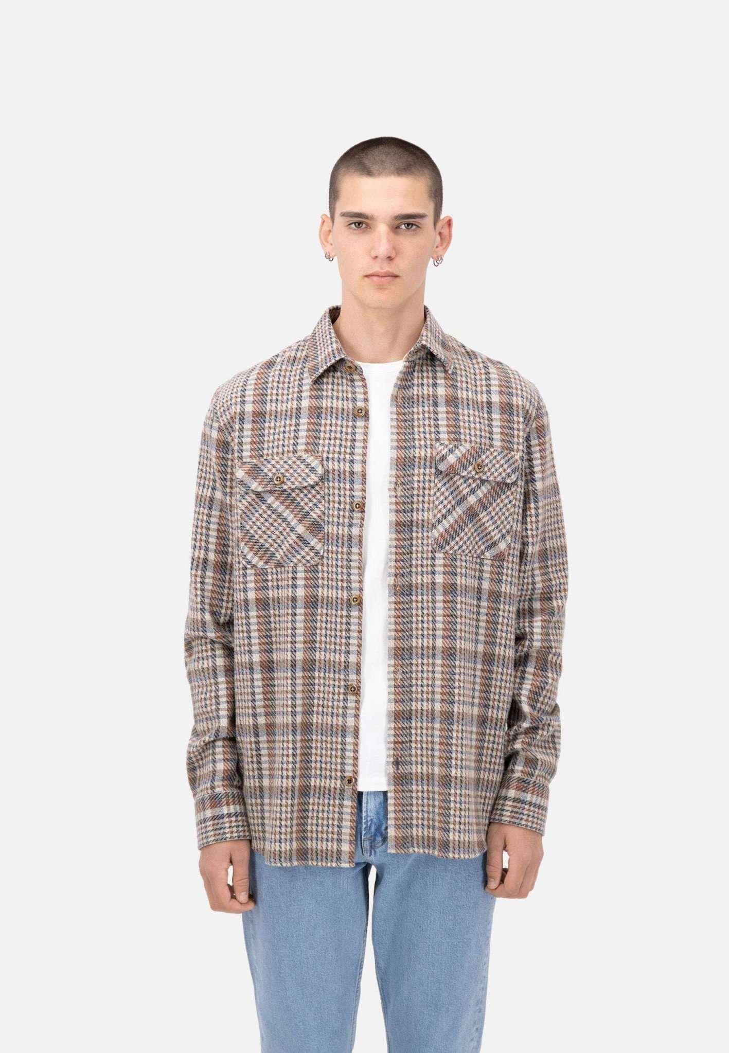 Image of Hemden Shirt-check Herren Taubengrau L