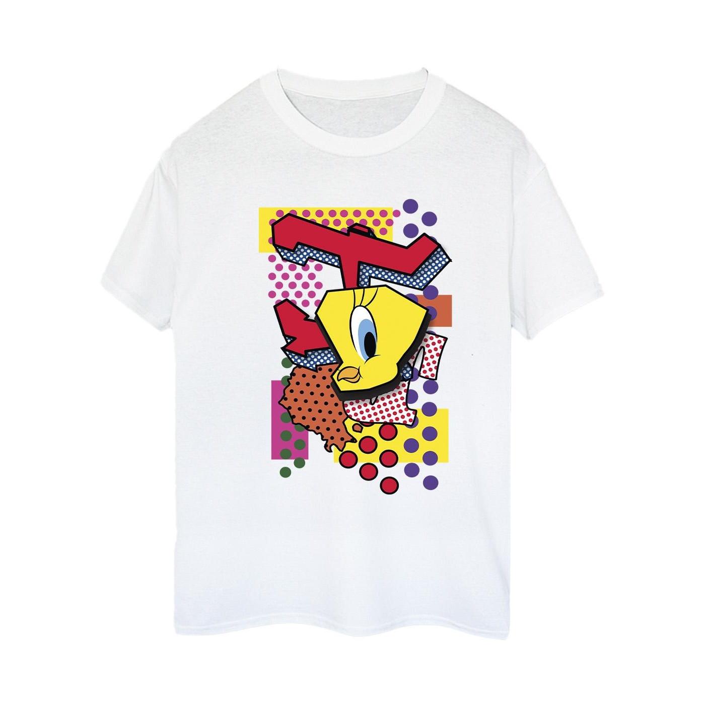 Image of Tweety Pop Art Tshirt Damen Weiss 3XL