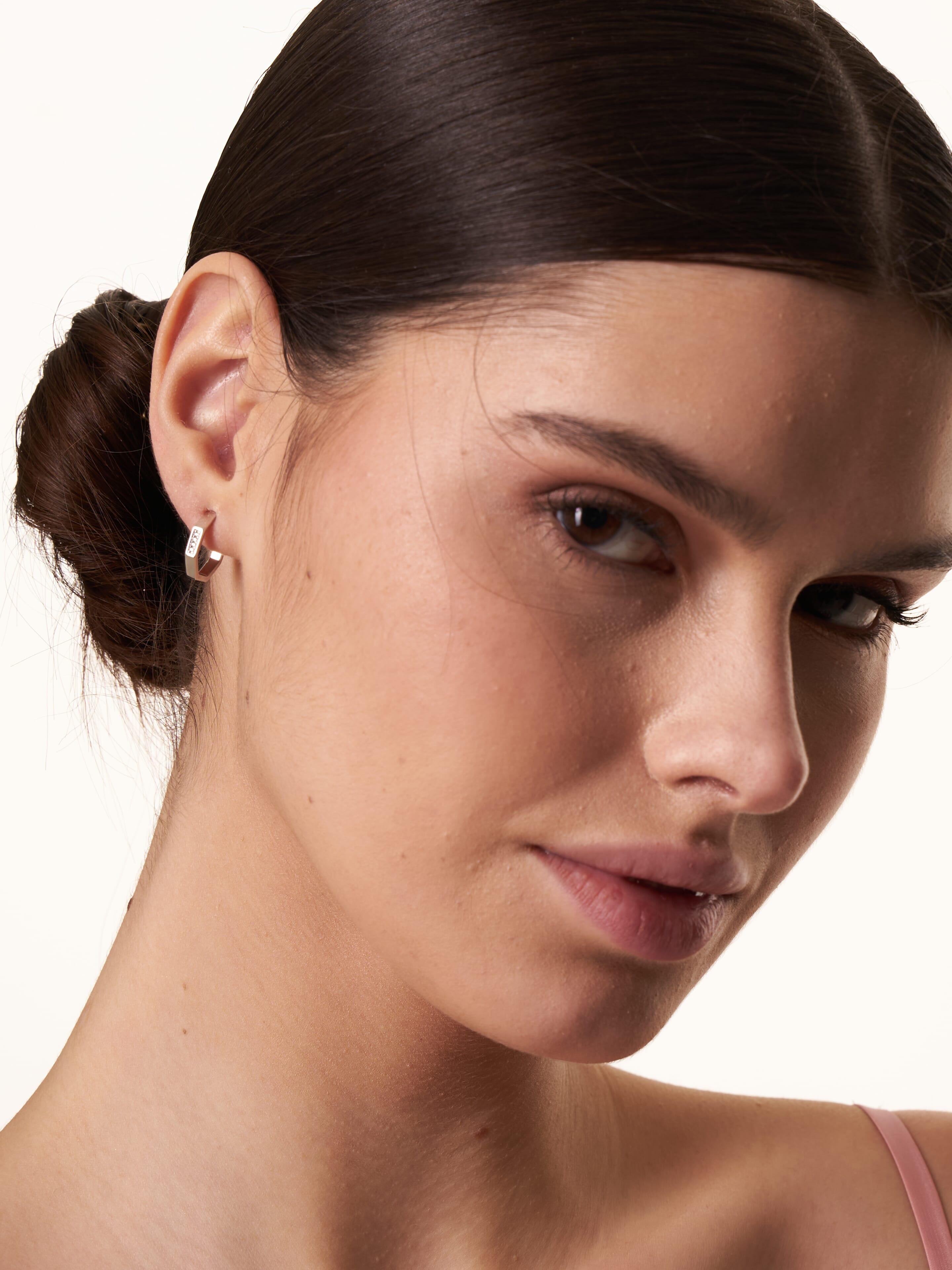 NATKINA  Geometry Half Hoop Earrings 