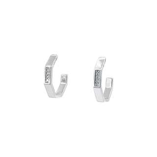 NATKINA  Geometry Half Hoop Earrings 