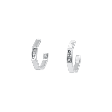 Geometry Half Hoop Earrings