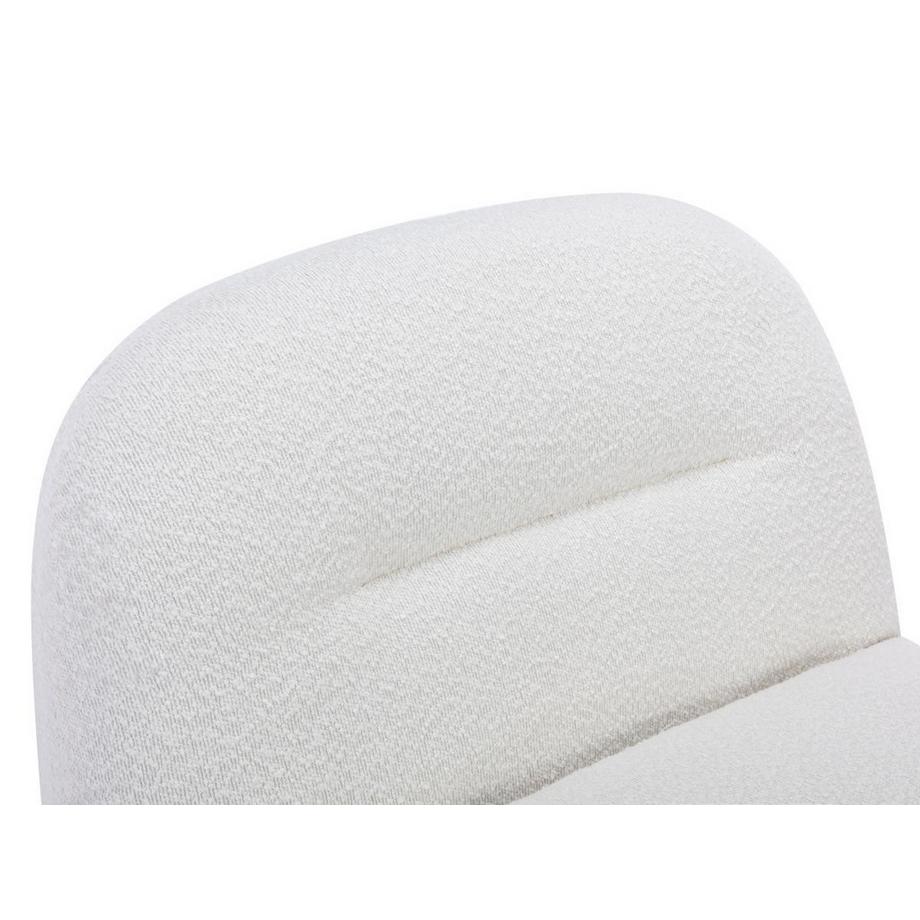 Vente-unique Drehsessel - Bouclé-Stoff - Weiß - POZETI  