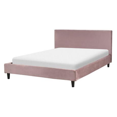 Beliani Bett mit Lattenrost aus Samtstoff Modern FITOU  