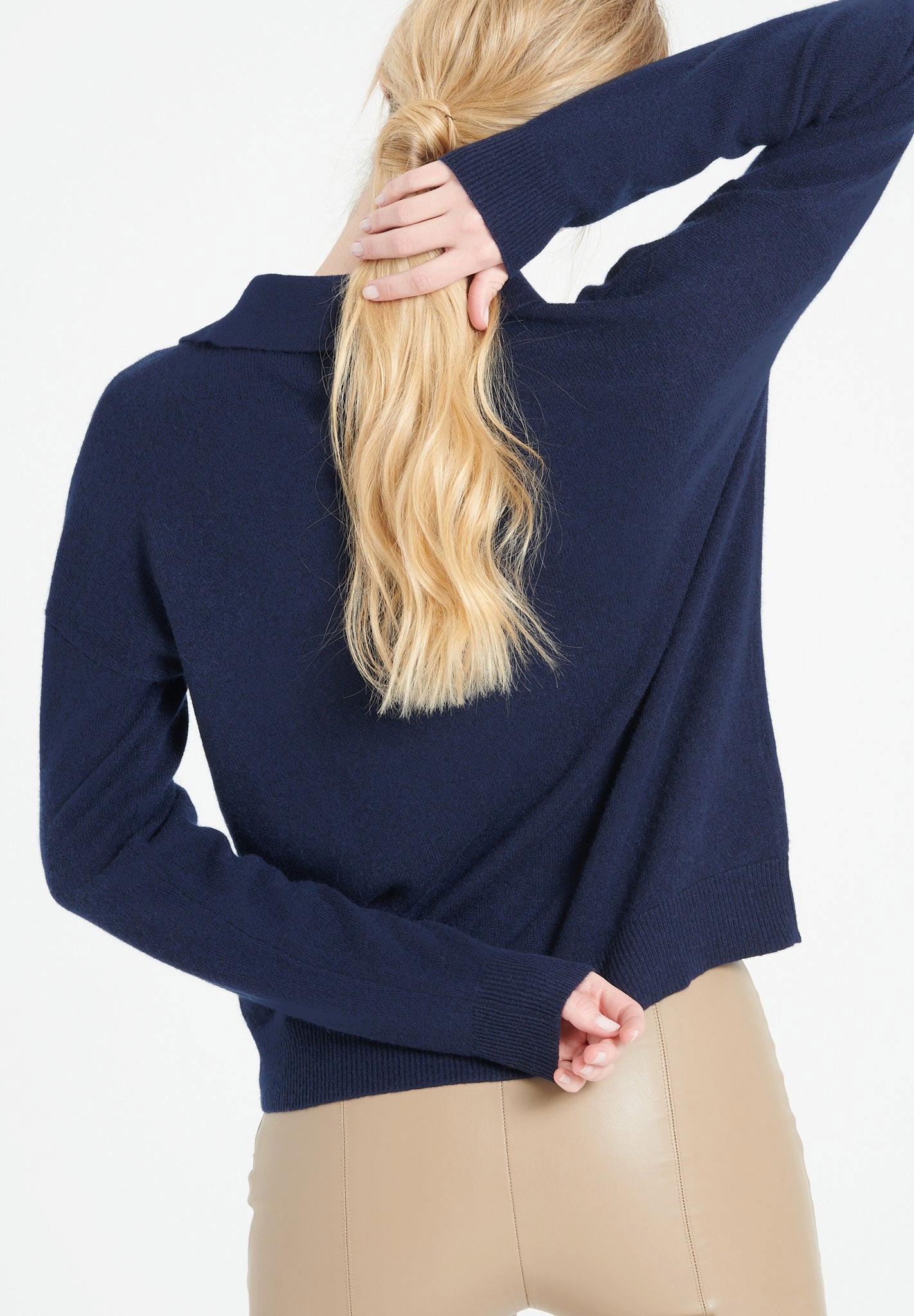 Studio Cashmere8  MIA 3 Langärmeliges Polo-Shirt - 100% Kaschmir 