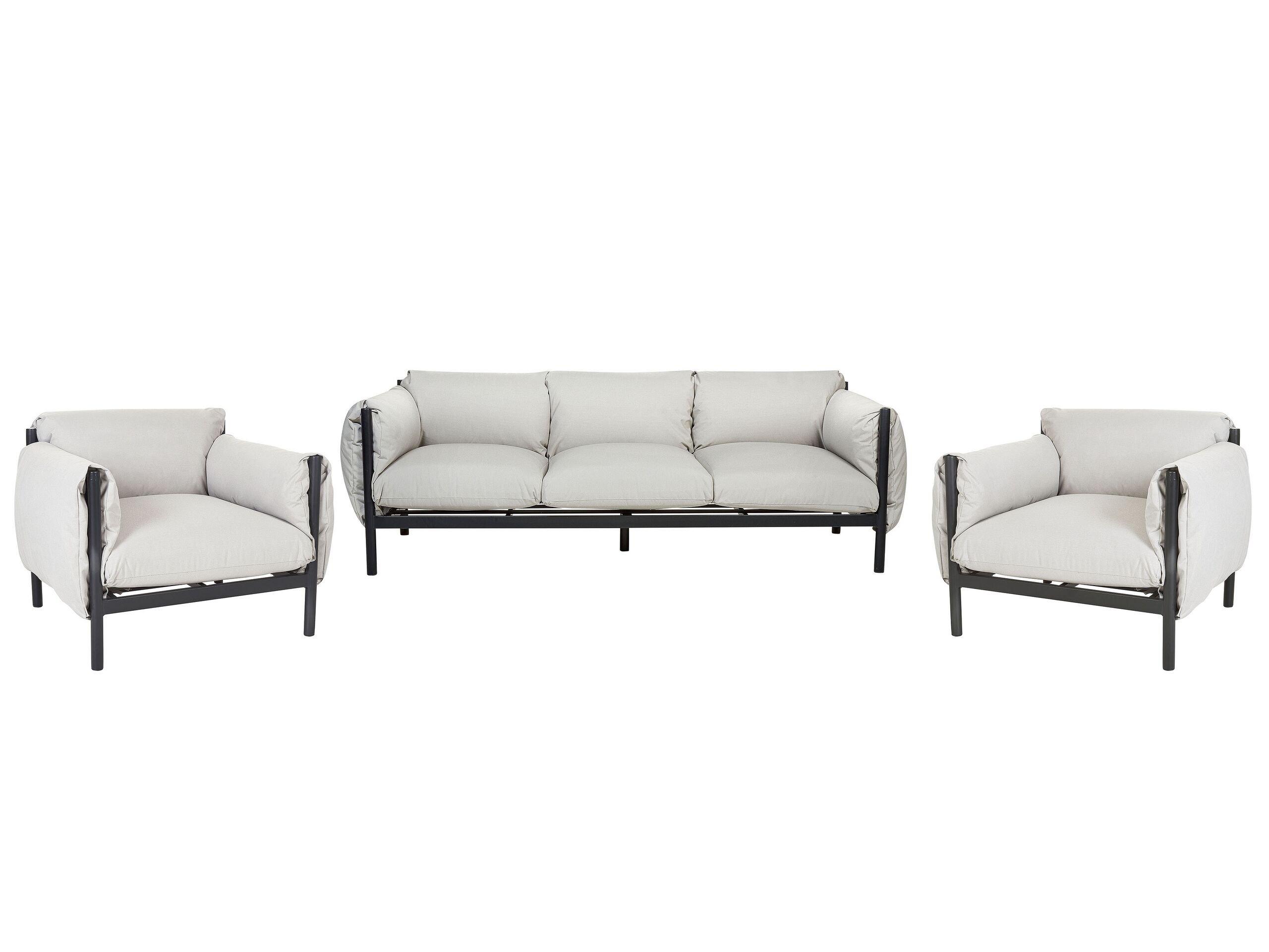 Beliani 3-Sitzer Sofa mit Sesseln aus Aluminium Modern ESPERIA  