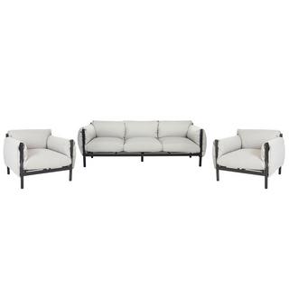 Beliani 3-Sitzer Sofa mit Sesseln aus Aluminium Modern ESPERIA  