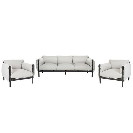 Beliani 3-Sitzer Sofa mit Sesseln aus Aluminium Modern ESPERIA  