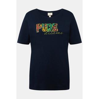 Ulla Popken  Schlafanzug-Shirt, PURE, Rundhals, Halbarm, Biobaumwolle 