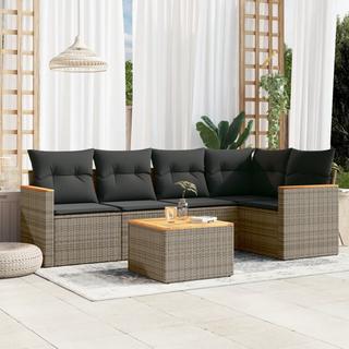 VidaXL set divano da giardino Polirattan  