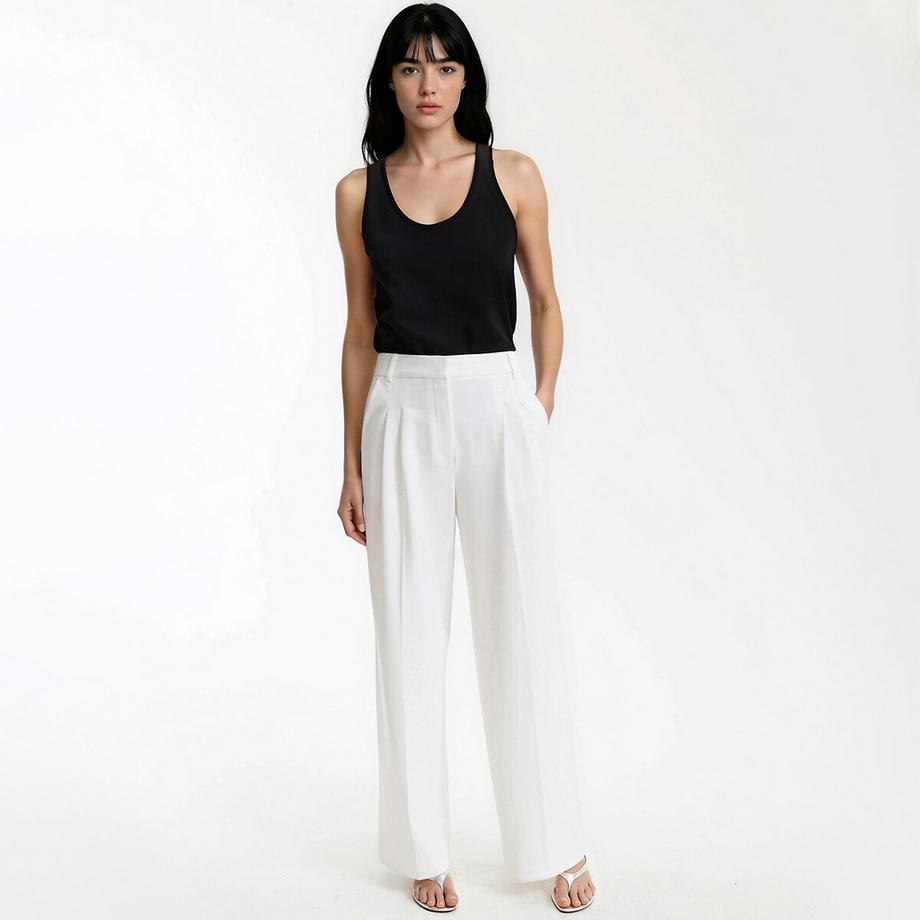 Loose-Fit Bundfaltenhose