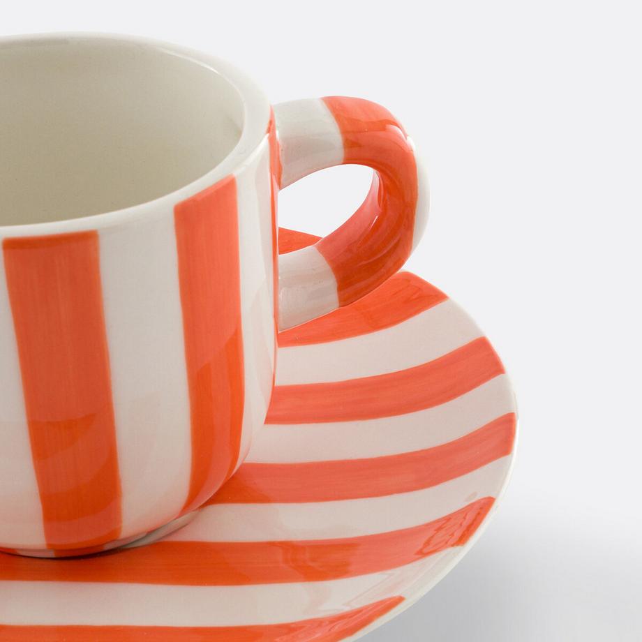 La Redoute Intérieurs Lot de 2 tasses avec sous-tasses en dolomite Darcy  