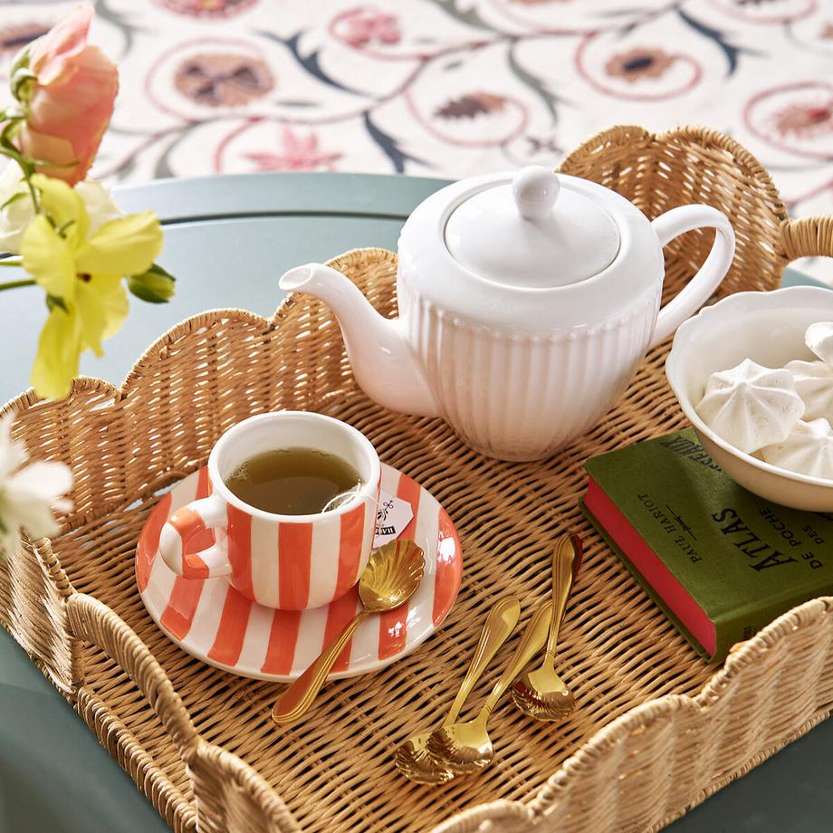 La Redoute Intérieurs Lot de 2 tasses avec sous-tasses en dolomite Darcy  