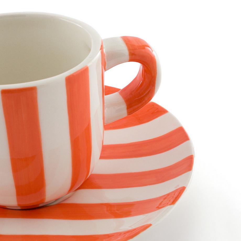 La Redoute Intérieurs Lot de 2 tasses avec sous-tasses en dolomite Darcy  