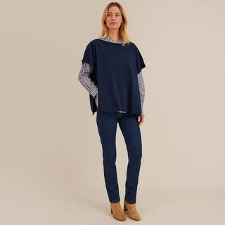 La Redoute Collections  Feinstrick-Poncho mit rundem Ausschnitt 