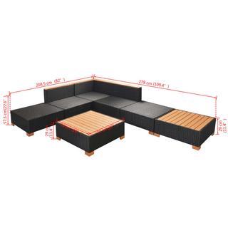 VidaXL Gartenmöbel-set poly-rattan  