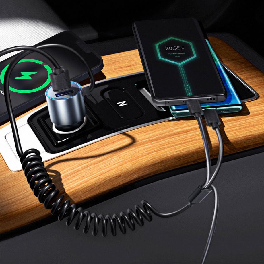 Avizar  Caricatore da auto 33W, Wekome argento 