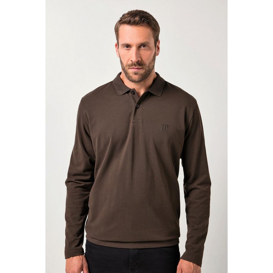 JP1880 Basic Langarm Piqué Poloshirt Bauchfit  