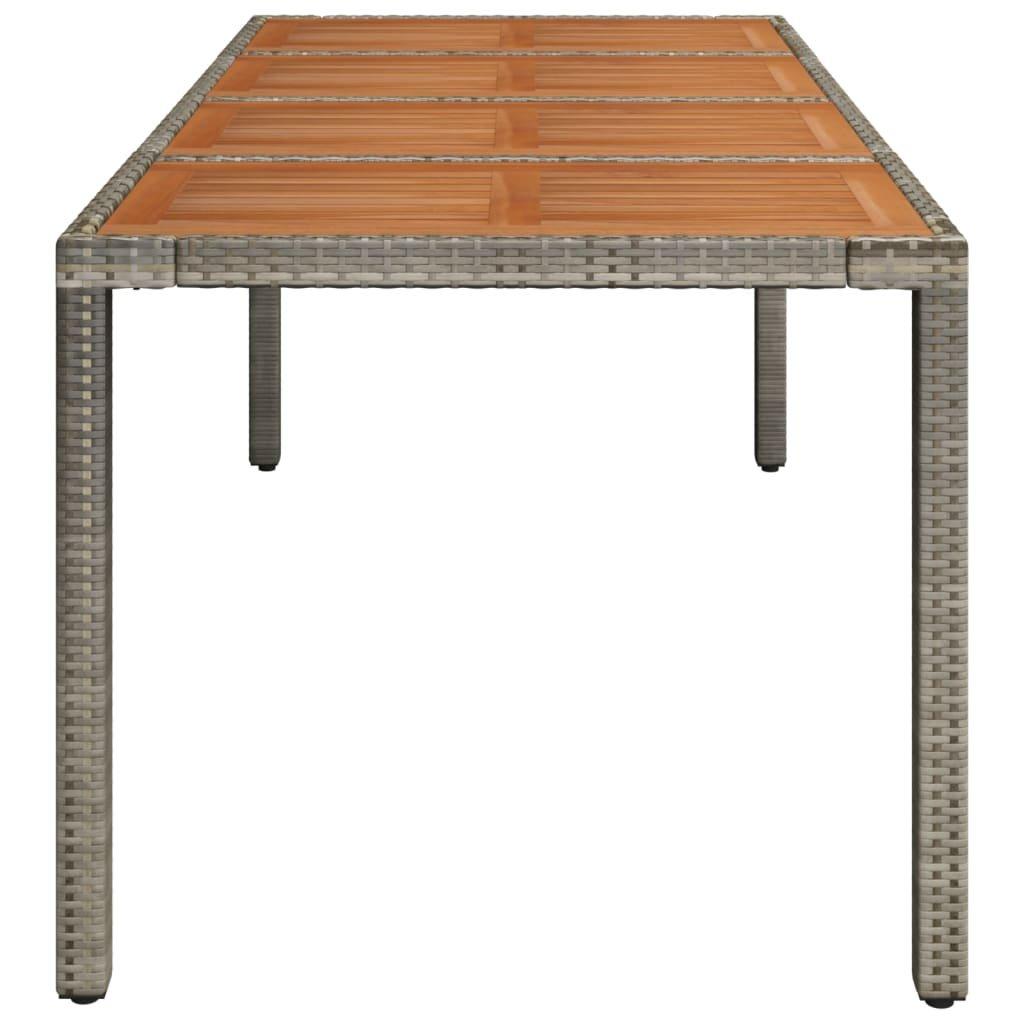 VidaXL Table de jardin avec dessus en bois rotin synthétique  