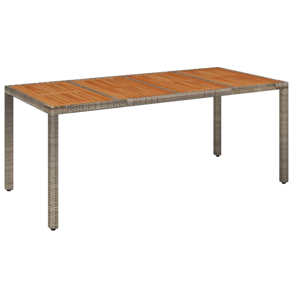 VidaXL Table de jardin avec dessus en bois rotin synthétique  