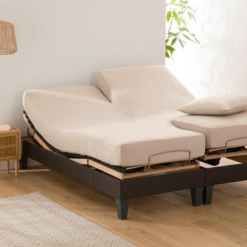 Drap housse uni en coton