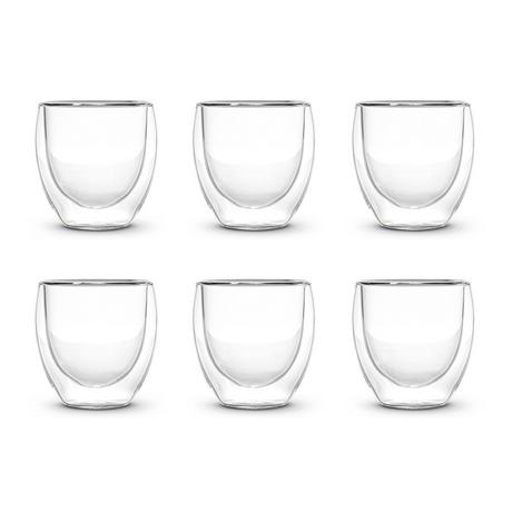 WD Lifestyle Set de 6 tasses à café à double paroi  