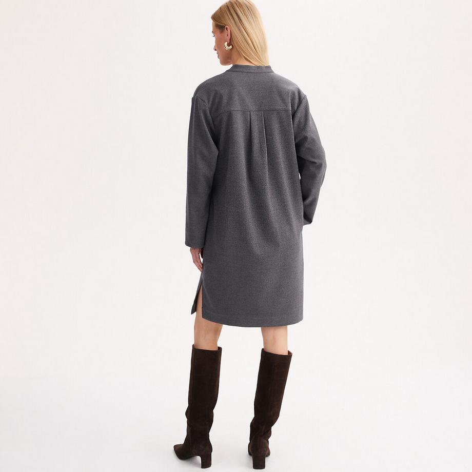La Redoute Collections Robe Droite Flanelle Manches Longues  