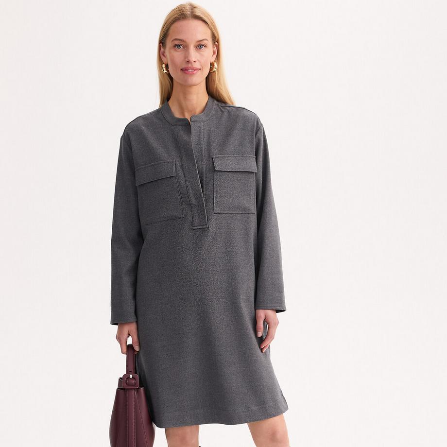 La Redoute Collections Robe Droite Flanelle Manches Longues  